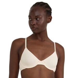 NWT Organic Basics Core Unlined Wired Demi Bra Soft Vanilla Ivory - Size 32B